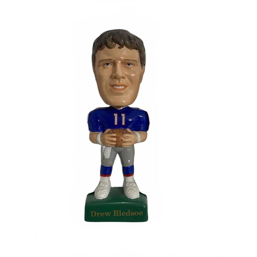 Vintage Drew Bledsoe Limited Edition NFL Ceramic Bobbing Head Doll with COA